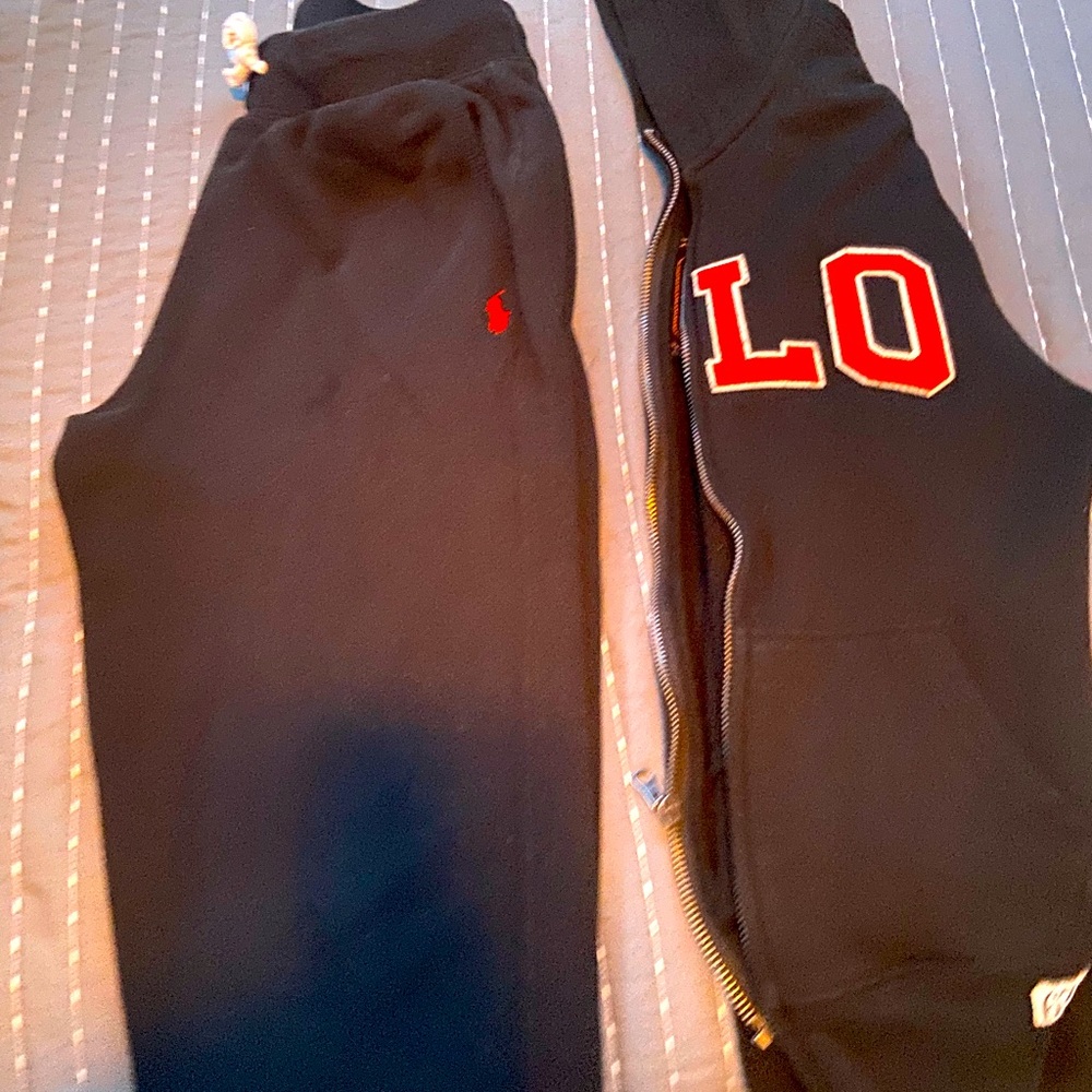 Polo boys suit  black and red